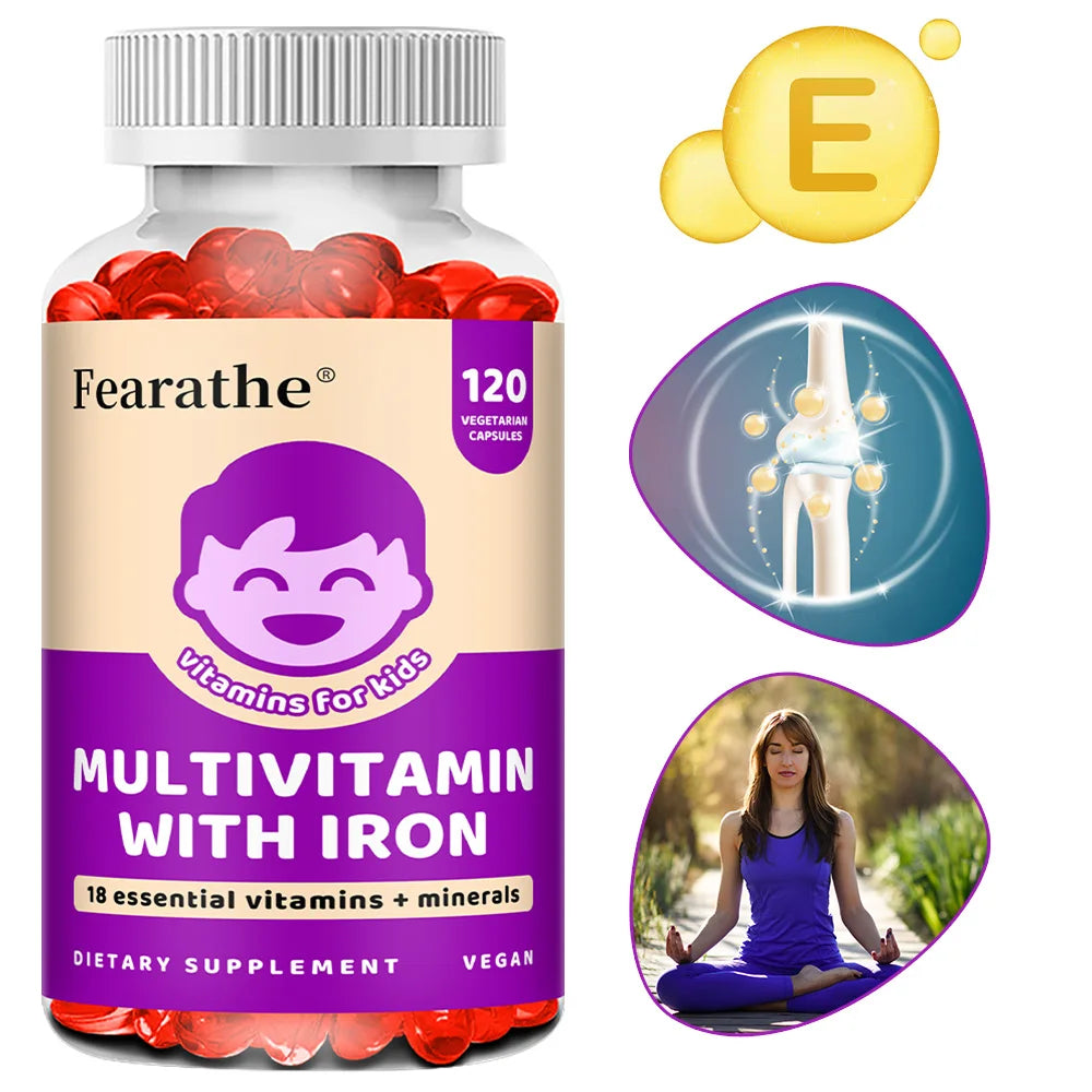 Kids Multivitamin Capsules – A, C, D3, Zinc & B-Vitamins Kids Multivitamin Supplement Qst