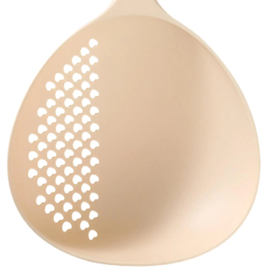 Large Perforated Ladle with Silicone Handle | Soup Spoon Perforated Cooking Ladle Qme China Mainland