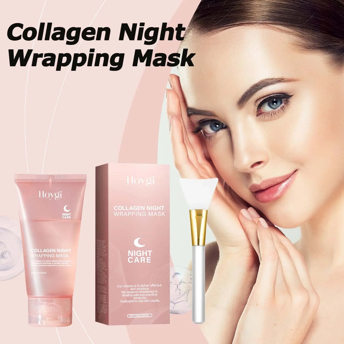 Collagen Night Peel-Off Gel Face Mask – Moisturizing & Firming Peel-Off Face Mask Qme