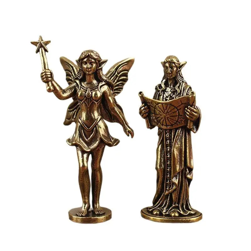 Fairy Princess Metal Figure Retro Desktop Ornament | Home Decor Decorative Figurine Qme