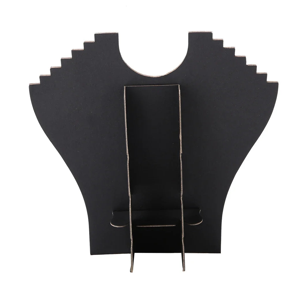 Black Flannel Necklace Bust Display Stand | Jewelry Holder Jewelry Display Stand Qme