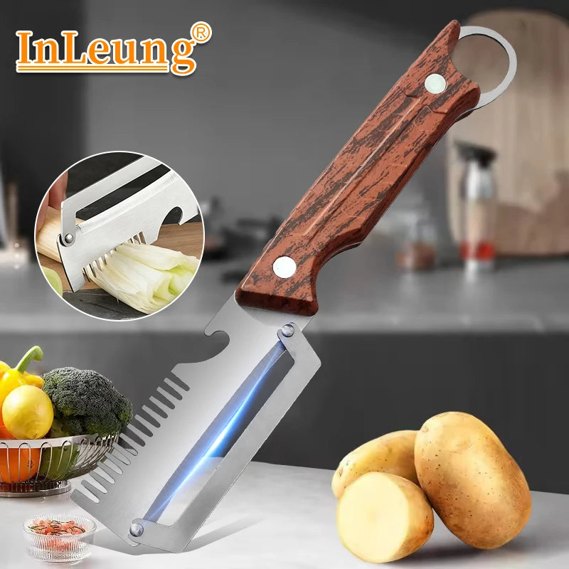 3-in-1 Stainless Steel Vegetable & Fruit Peeler Kitchen Tool Vegetable Peeler Qst