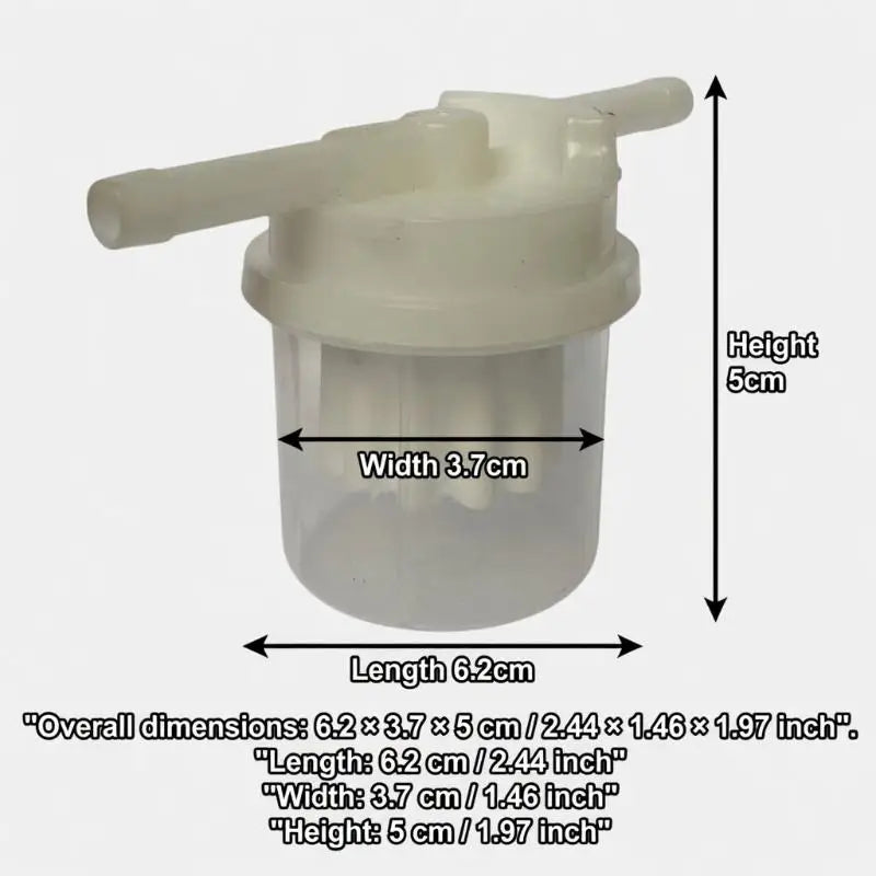 Motorcycle Fuel Filter with Real-Time Gauge | Compact & Efficient Motorcycle Fuel Filter Qme White