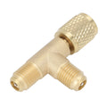 SAE Brass Tee Adapter Valve Core Quick Coupler Heavy Duty HVAC Tee Adapter Qme Default Title