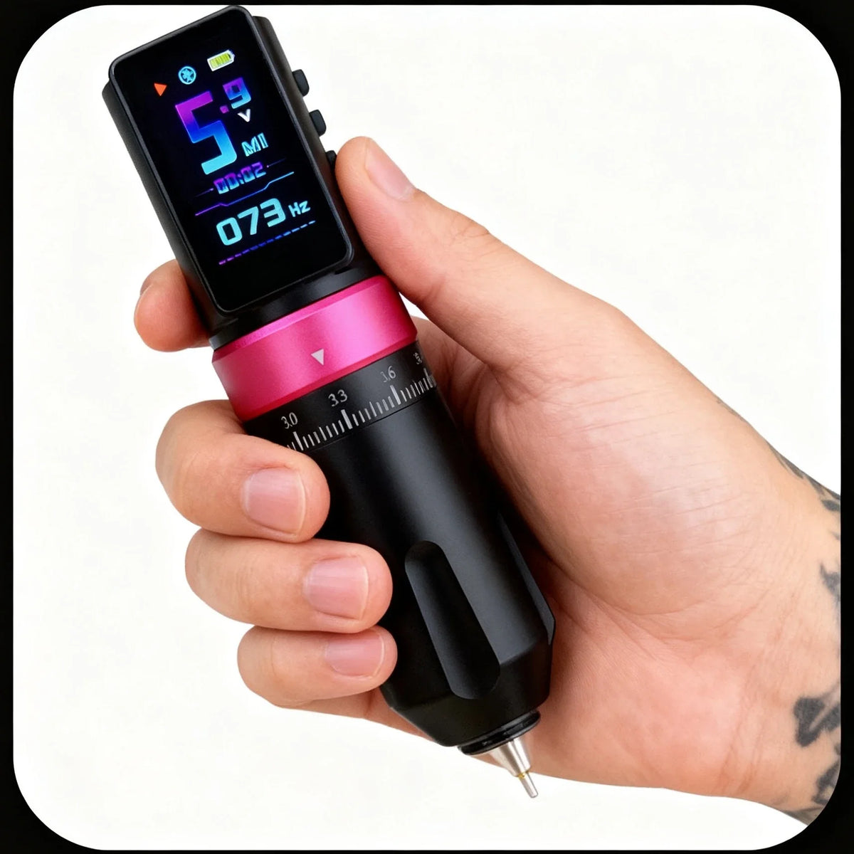 CAVARUND Wireless Tattoo Machine Pen | 4-Stroke 2300mAh Wireless Tattoo Pen Qme
