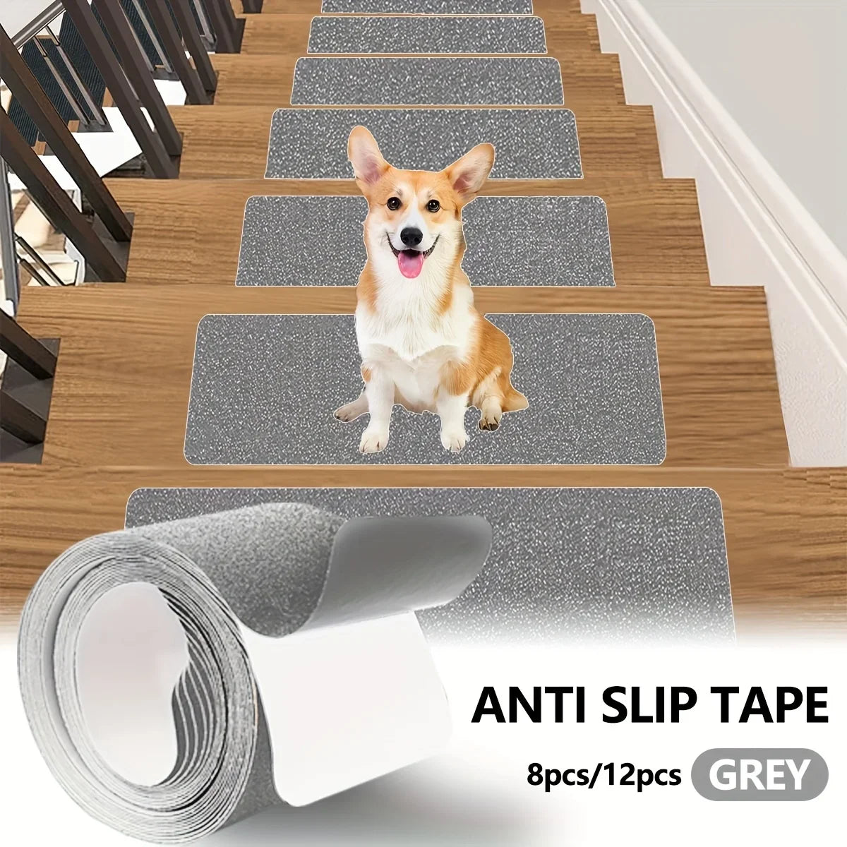 Heavy Duty Anti-Slip Grip Tape for Stairs & Pedals – 80 Grit Anti-Slip Grip Tape Qme