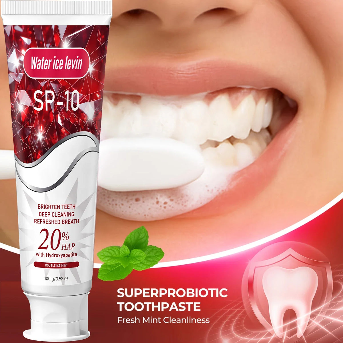 20% HAP Hydroxyapatite Toothpaste SP-10 Deep Clean & Whitening Whitening Toothpaste Qme