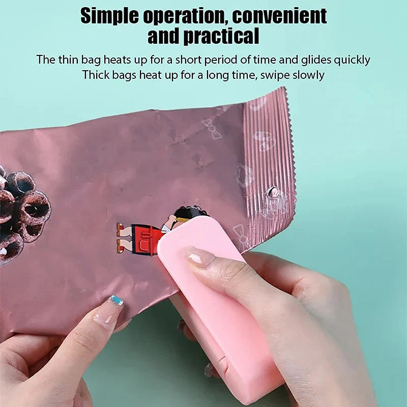 Mini Hand Pressure Food Bag Heat Sealer | ABS Kitchen Tool Food Bag Heat Sealer Qme