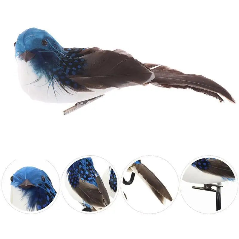 Simulation Feather Bird Garden Decor – Realistic Fake Bird Ornament Garden Bird Ornament Qme