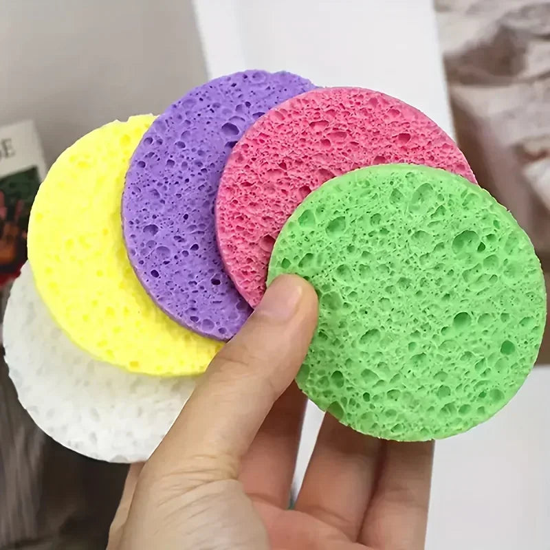 Compressed Facial Sponges – Wood Pulp Cleansing & Makeup Removal Facial Cleansing Sponge Qme