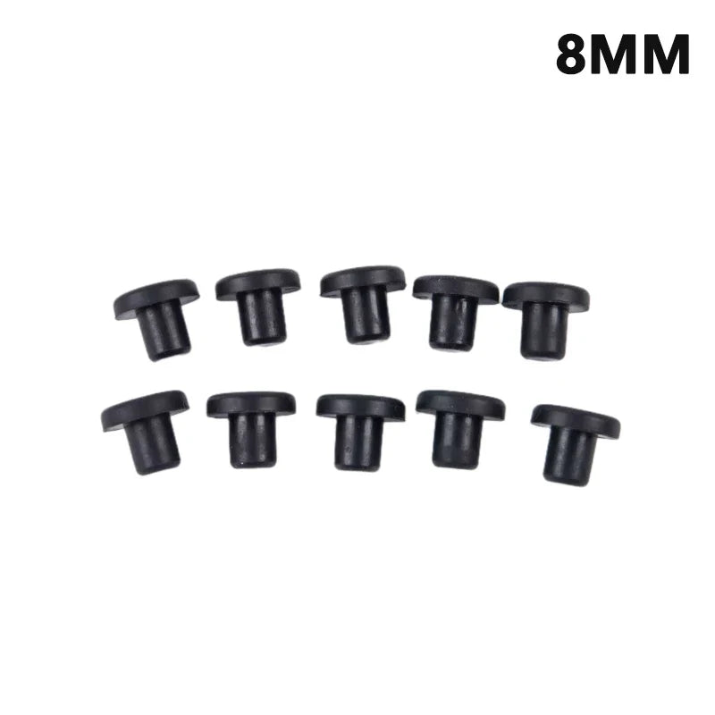 Solid Rubber Hole Caps – Heat-Resistant Seal Plugs, 10 Pcs Rubber Seal Plugs Qme 8mm