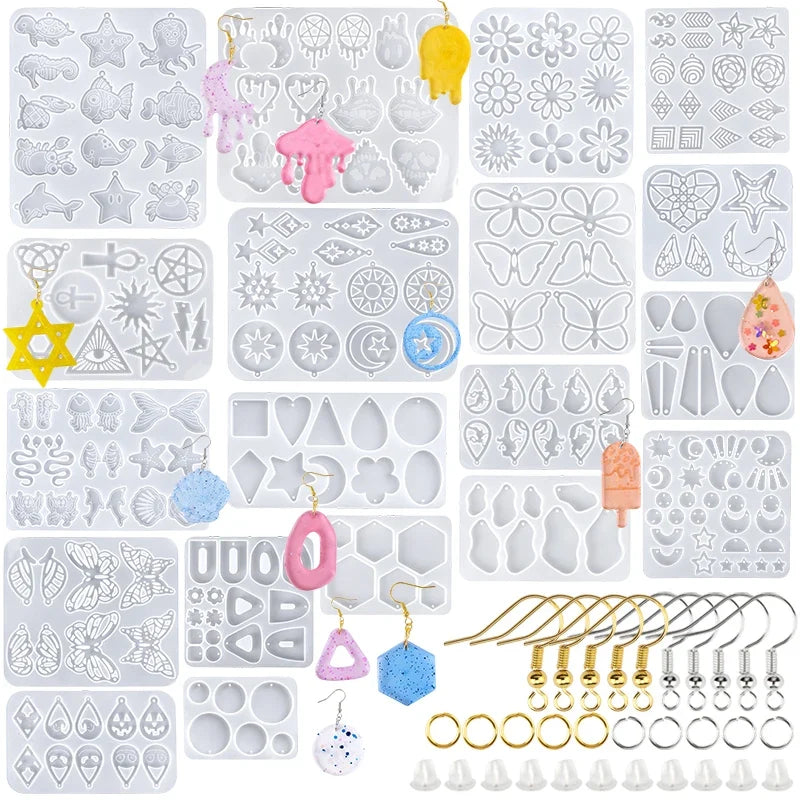 Silicone Resin Molds for DIY Earrings, Pendants & Jewelry Silicone Resin Mold Qme