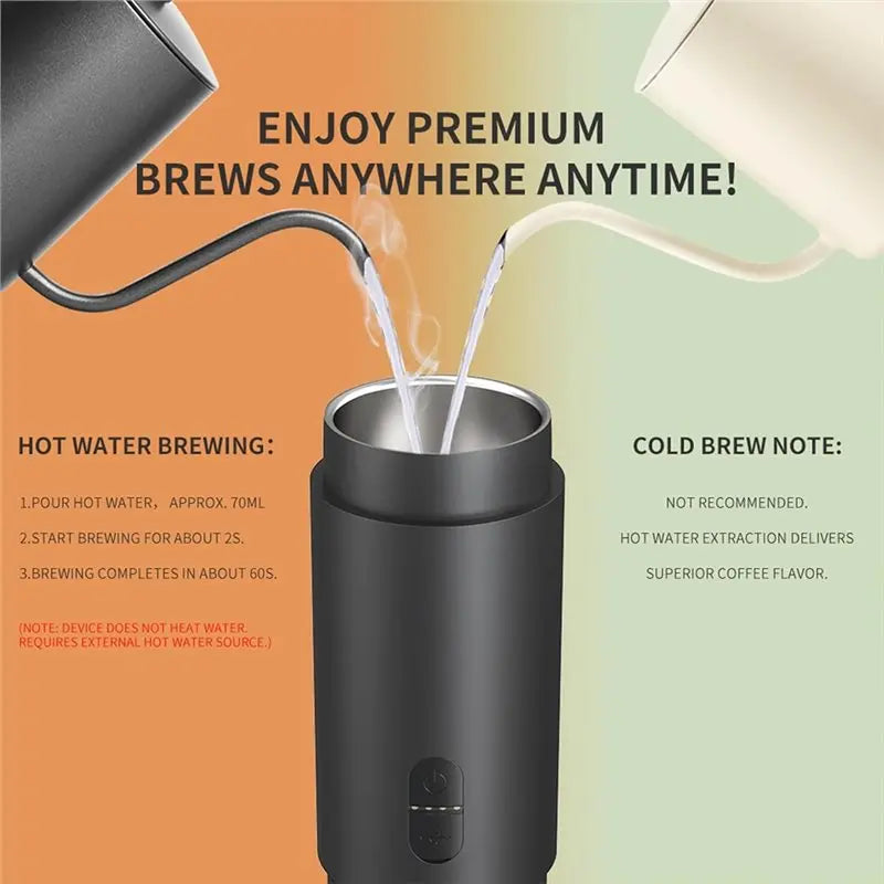 B15C Portable 2-in-1 Espresso Machine – Capsule & Powder Portable Espresso Machine Qst