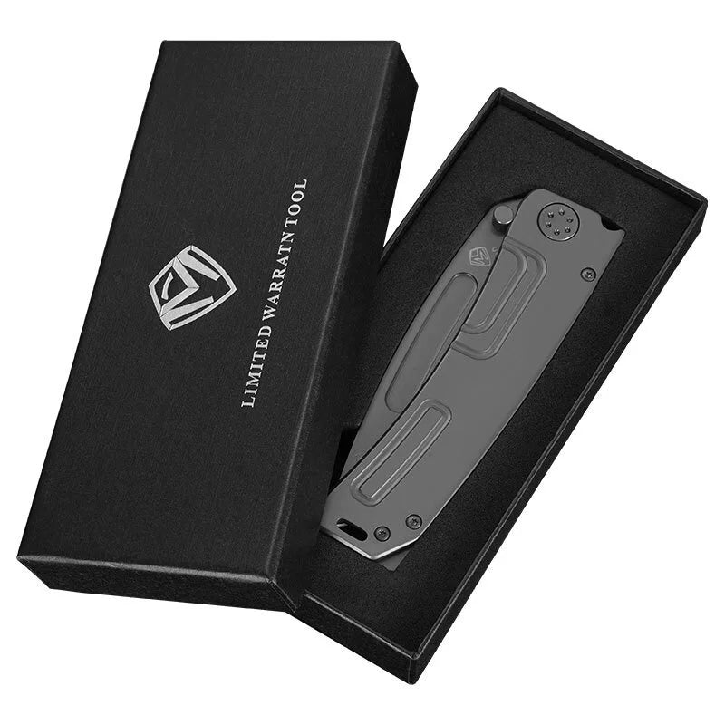 TRSKT MKT D2 Steel Folding Pocket Knife – EDC Camping Tool Folding Pocket Knife Qst Dark Grey China Mainland