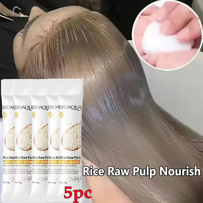 Rice Keratin Hair Mask – 5-Second Frizz Control & Moisture Keratin Hair Mask Qme