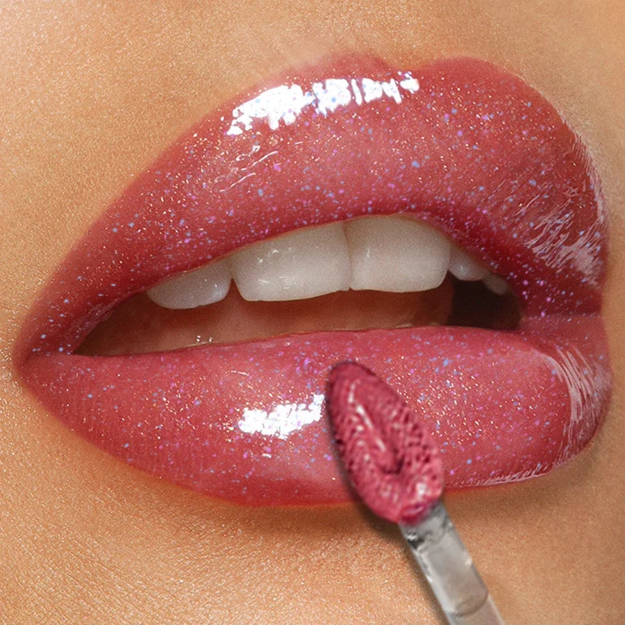 6-Color Glitter Liquid Lipstick Set – Shimmer Pearlescent Lip Gloss Glitter Lip Gloss Set Qme