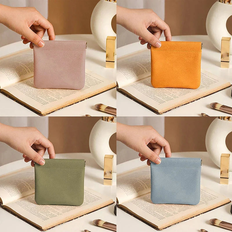 Leather Cosmetic Pouch – Jewelry, Earphone & Lipstick Organizer Cosmetic Organizer Pouch Qme