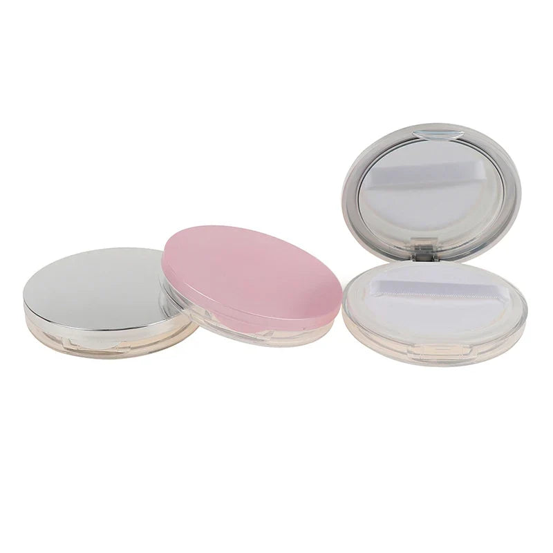 Empty Loose Powder Pot with Mirror – Travel Makeup Jar Makeup Storage Jar Qme