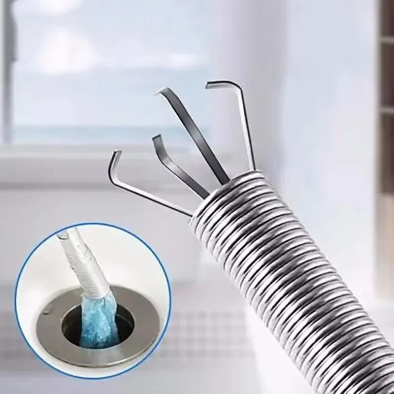 1.6M Flexible Drain Snake Auger – Pipe Unclogger Tool Drain Snake Tool Qst