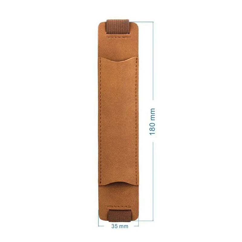 PU Leather Pen Holder Sleeve with Adjustable Elastic Band Notebook Pen Holder Qme
