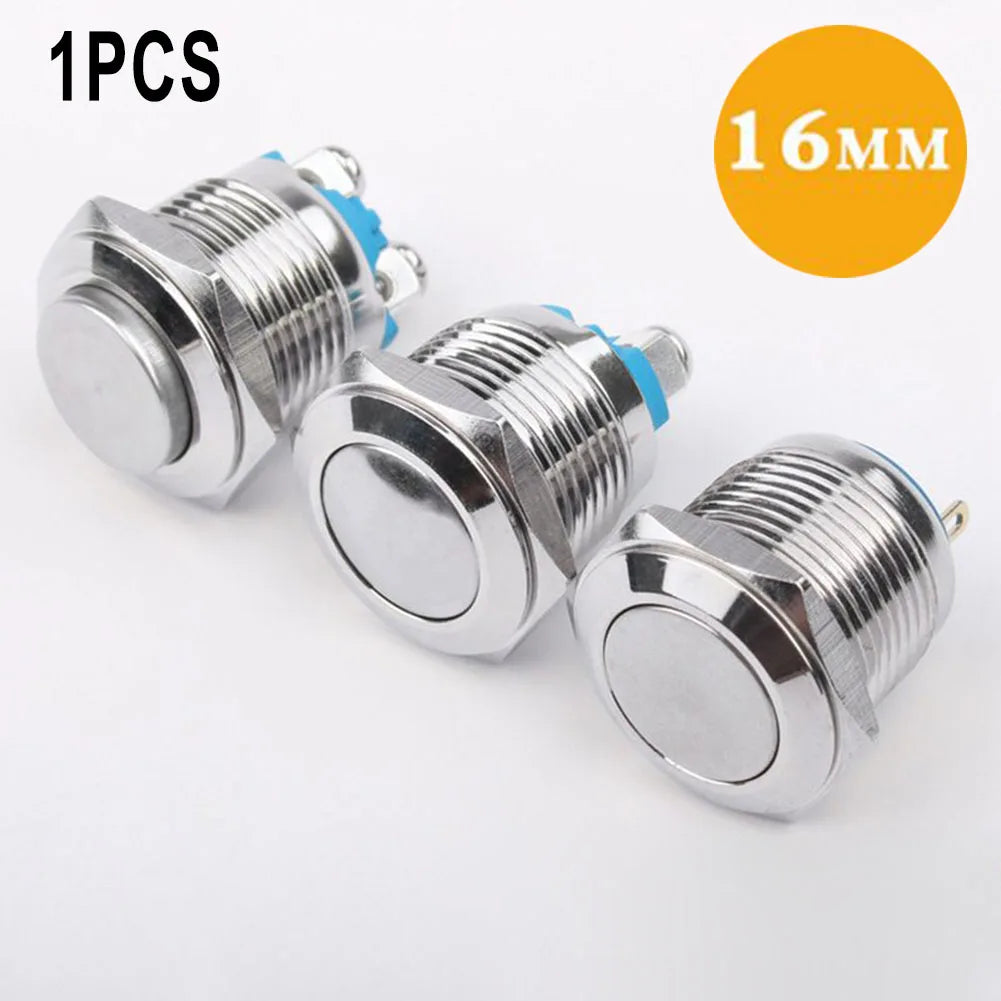 Waterproof Metal LED Push Button Switch 16mm Momentary 12V Push Button Switch Qme