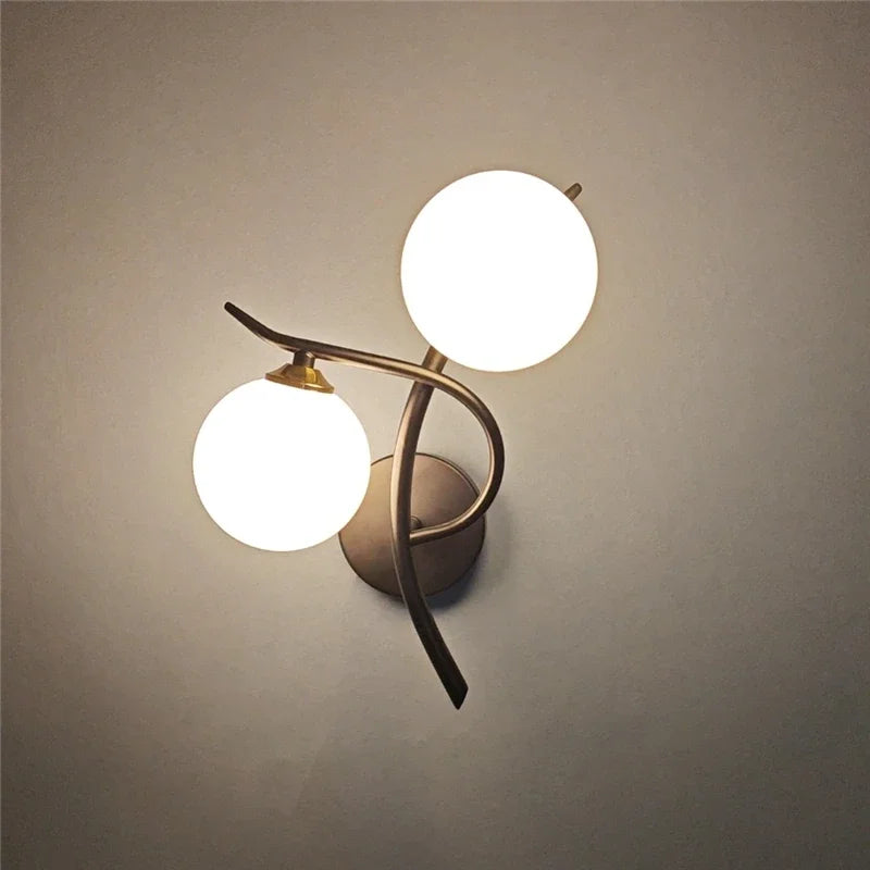 Nordic Modern Iron LED Wall Lamp – Bedroom & Corridor LED Wall Sconce Qme