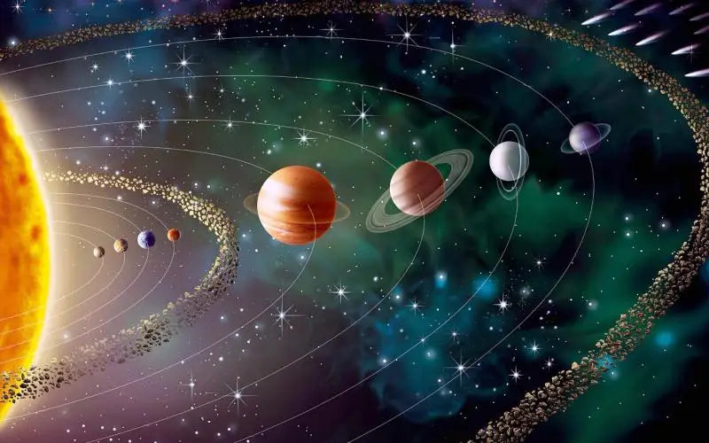 Solar System Space Canvas Wall Art Poster – HD Print Décor