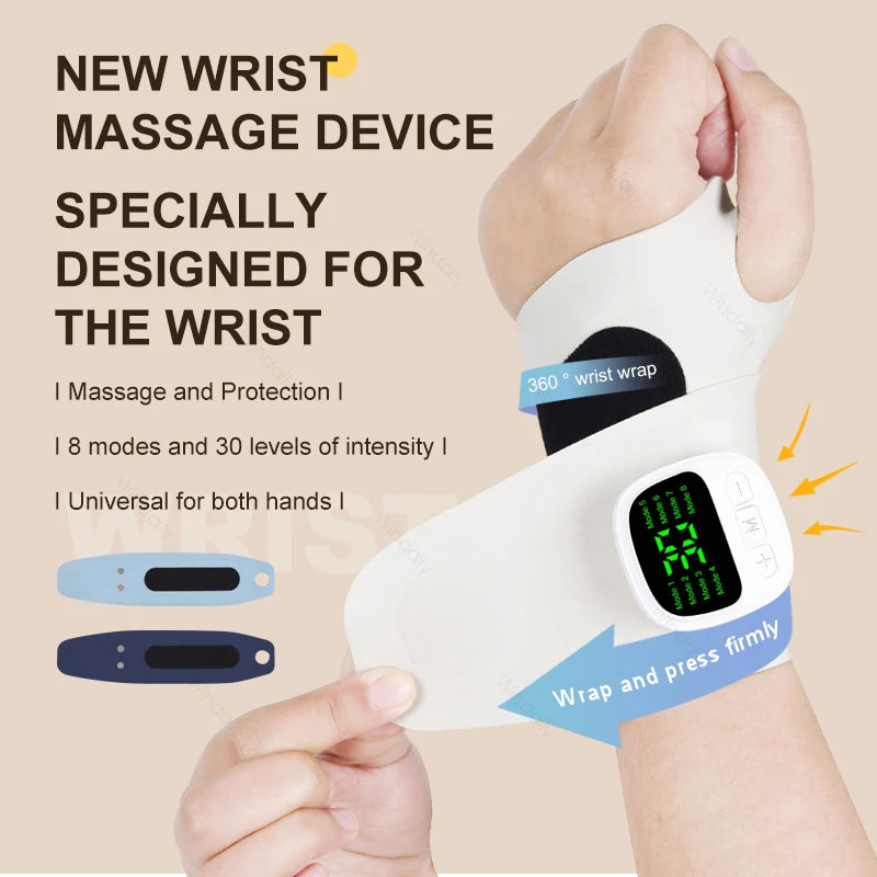 Windaily Electric Wrist Massager – 8 Modes, 30 Levels, Rechargeable Electric Wrist Massager Qst