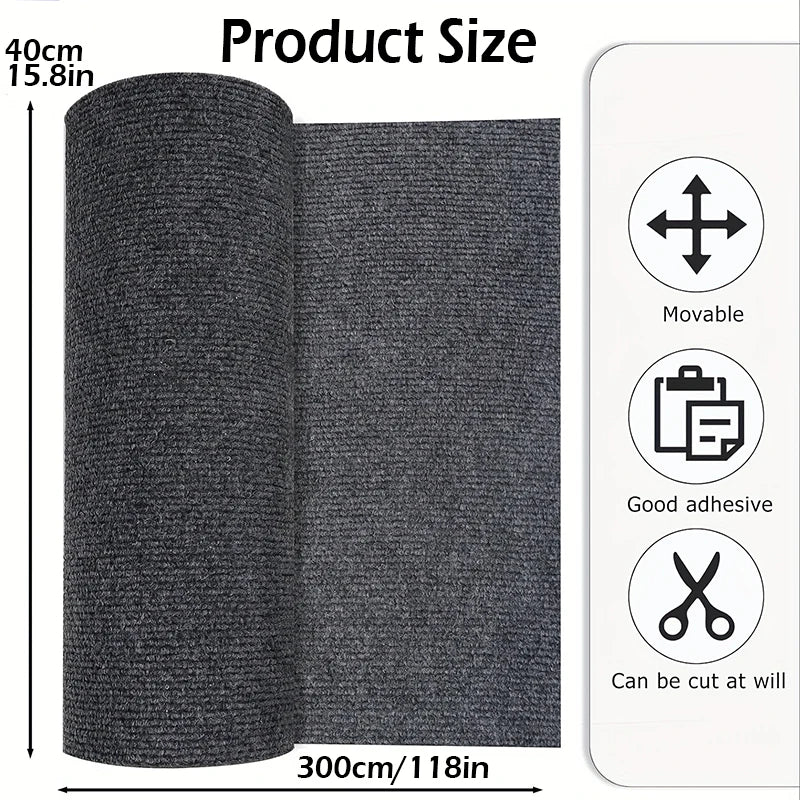 Self-Adhesive Runner Rug 40cm x 3m – Absorbent Polyester Mat Runner Rug Mat Qst
