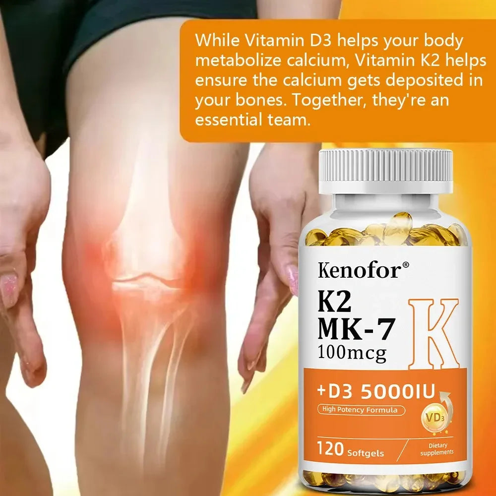 Vitamin D3 & K2 Supplement – Bone, Heart & Immune Support Vitamin Supplement Qst