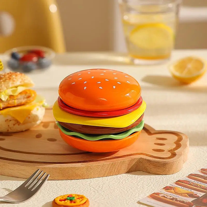 Stackable Hamburger Plate Set – 6-Layer Burger Sauce Plates Novelty Plate Set Qme