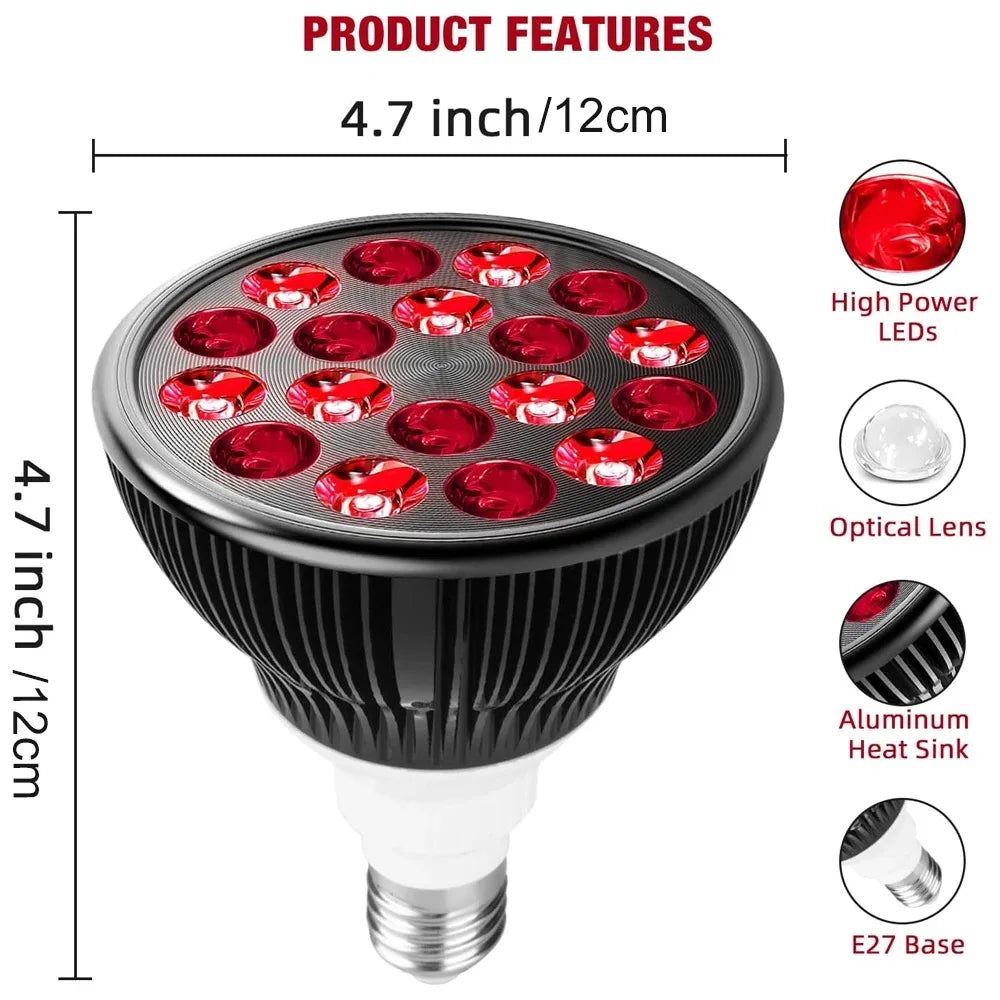 Red Light Therapy Lamp 54W 660nm 850nm – LED Face & Body Device Red Light Therapy Lamp Qst