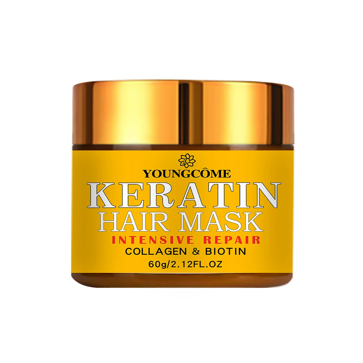 YOUNGCOME Keratin Hair Mask – Biotin & Collagen Treatment Keratin Hair Mask Qst 60g