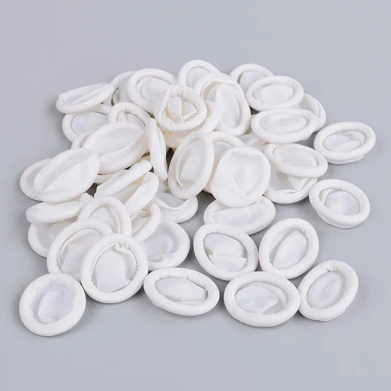 White Latex Powder-Free Disposable Finger Cots – Anti-Slip Disposable Finger Cots Qme