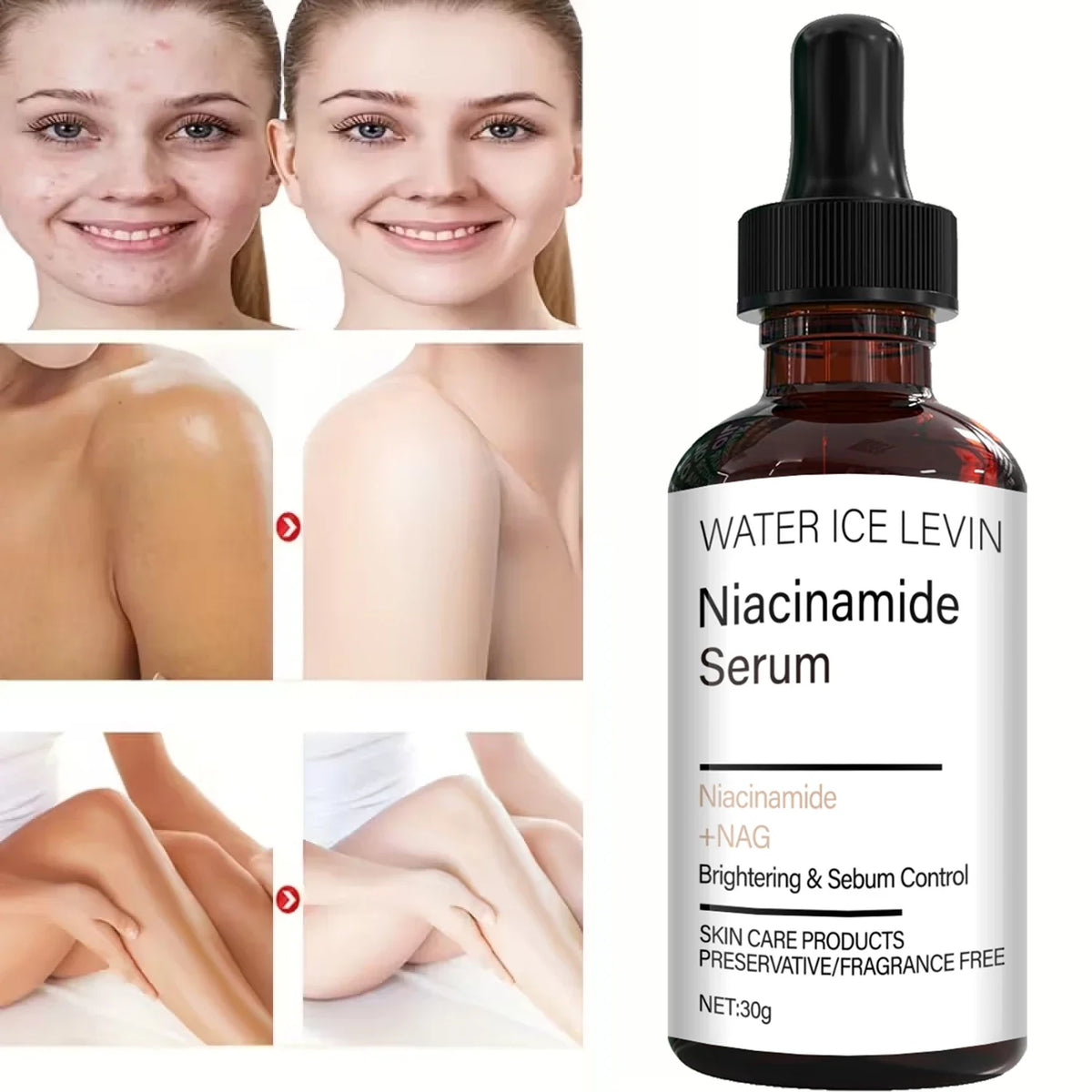 Niacinamide & Bee Venom Collagen Serum – Brightening Oil Control Face Serum Qme