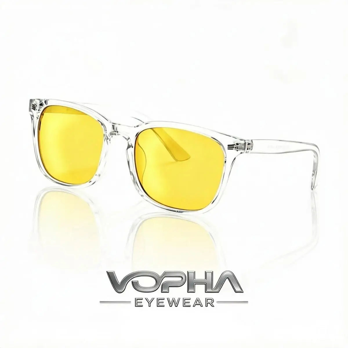 VOPHA S70 Blue Light Blocking Glasses – Night Driving & Gaming Blue Light Glasses Qst Clear yellow