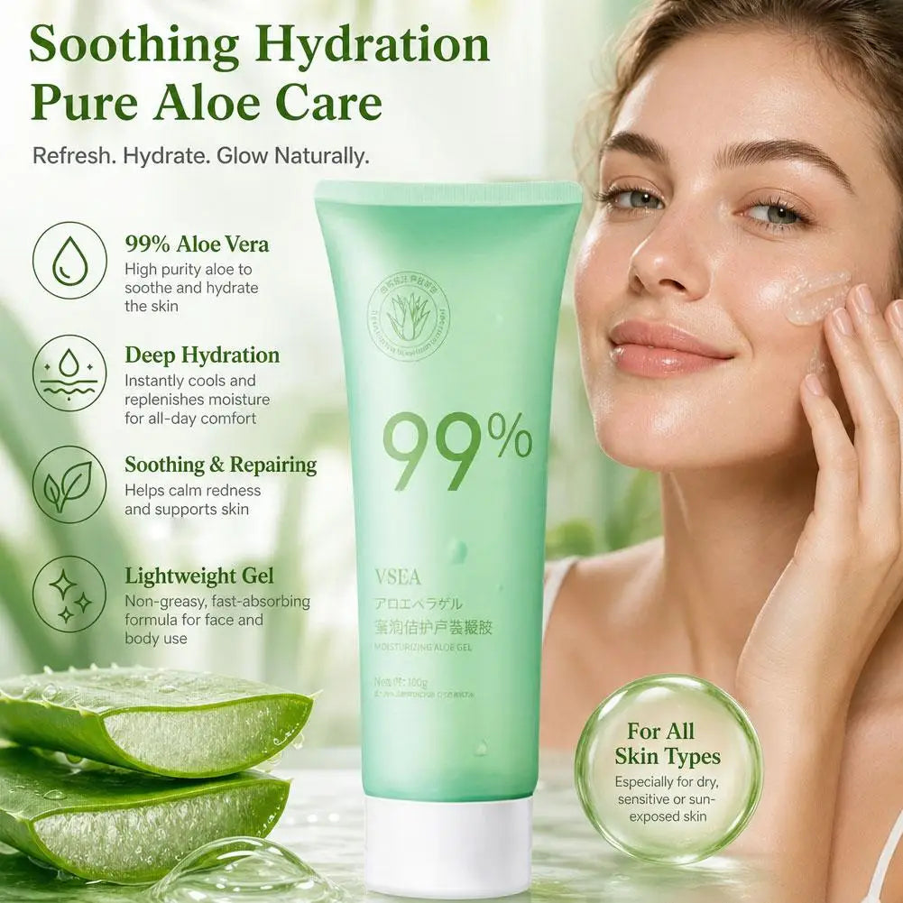 99% Aloe Vera Gel – Hydrating Moisturizer for Sensitive Skin Aloe Vera Gel Qme