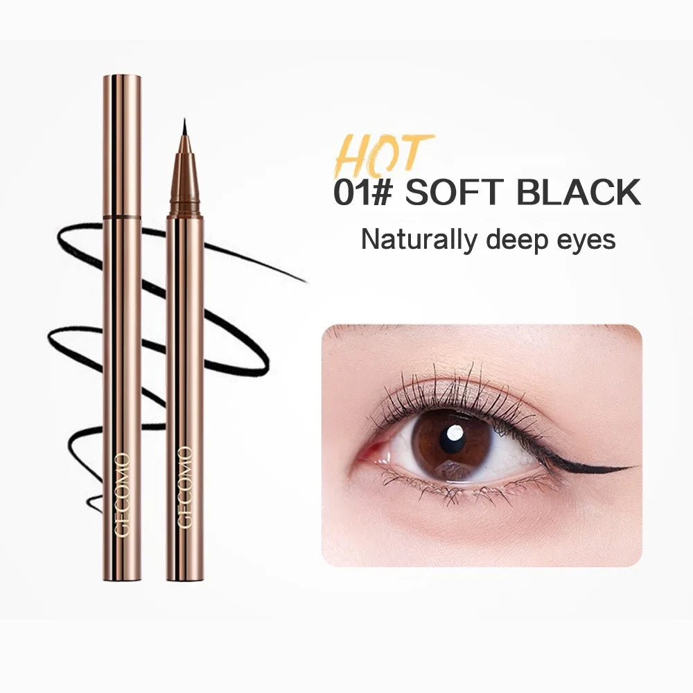 GECOMO Smooth Liquid Eyeliner Pen – Waterproof & Quick-Dry Liquid Eyeliner Pen Qme 203031-01