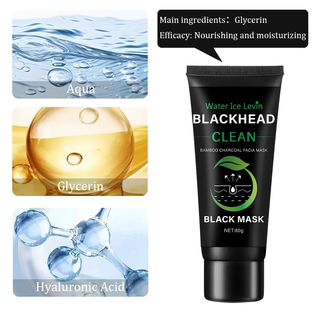 Bamboo Charcoal Fiber Mask – Deep Cleansing & Blackhead Removal Charcoal Face Mask Qme