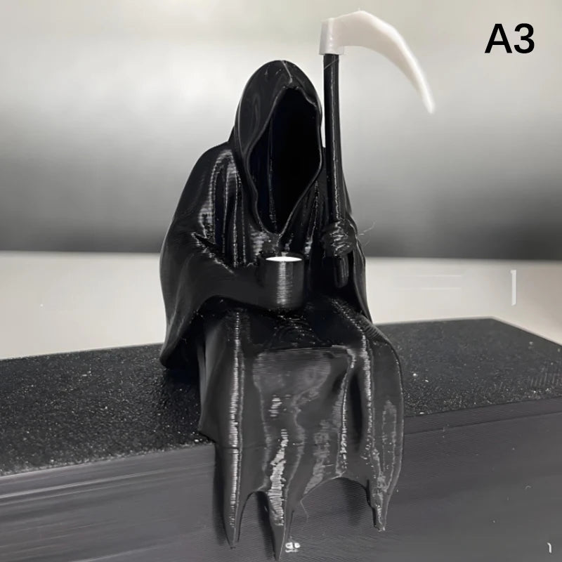 Gothic Grim Reaper Sisters 3D Printed Sculpture Spooky Statue Gothic Resin Sculpture Qst A3