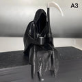 Gothic Grim Reaper Sisters 3D Printed Sculpture Spooky Statue Gothic Resin Sculpture Qst A3