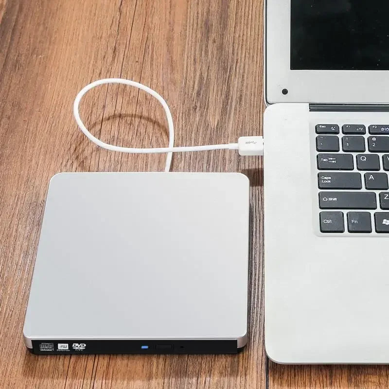 USB 3.0 External DVD Burner Optical Drive – Laptop & Desktop External Optical Drive Qme