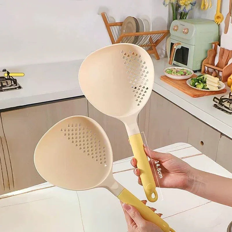 Dual-Use Dumpling & Noodle Scoop with Drain Colander | Qme Dumpling Noodle Scoop Qme