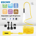 ESCAM WiFi Borescope Camera HD 1200P 8 LED Waterproof | 2-10M Borescope Inspection Camera Qme 10M