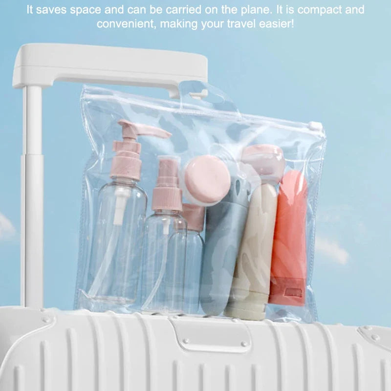 11-Piece Travel Refillable Bottle Set for Cosmetics & Lotion Travel Bottle Set Qme