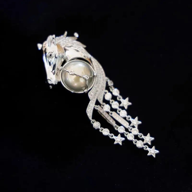 Zodiac Horse Brooch – Dripping Oil Enamel Pony Lapel Pin Enamel Lapel Pin Qme style 8