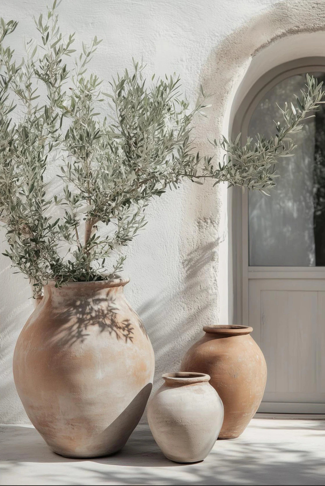 Mediterranean Landscape Canvas Wall Art – Lemon Olive Tree Poster Canvas Wall Art Qst by-5 50x70cm Unframed