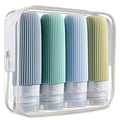 TSA Approved Silicone Travel Bottles 4-Pack – BPA-Free Leak-Proof Travel Toiletry Bottles Qme Green 90ML China Mainland|Silicone