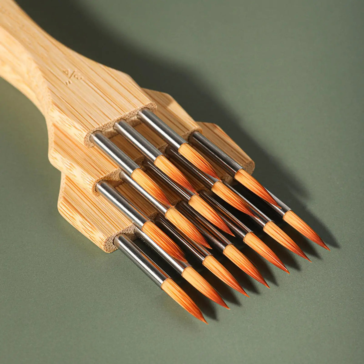 3-Piece Texture Paintbrush Set – Nylon & Wool for Acrylic & Watercolor Artist Paintbrush Set Qme