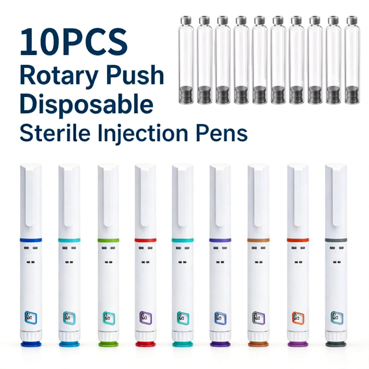 Disposable Rotary Injection Pen 3ml 60IU Auto Dose Control 10PCS Injection Pen Qst